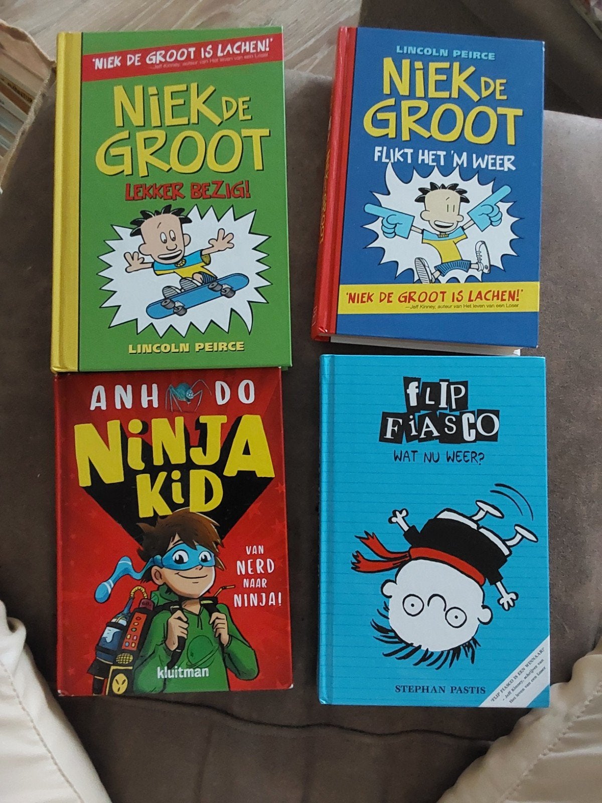 Niek de Groot & Ninja Kid & Flip Fiasco boekenpakket, Boeken, Ophalen, Gelezen, Lincoln Peirce, Anh Do, Stephan Pastis, Fictie algemeen
