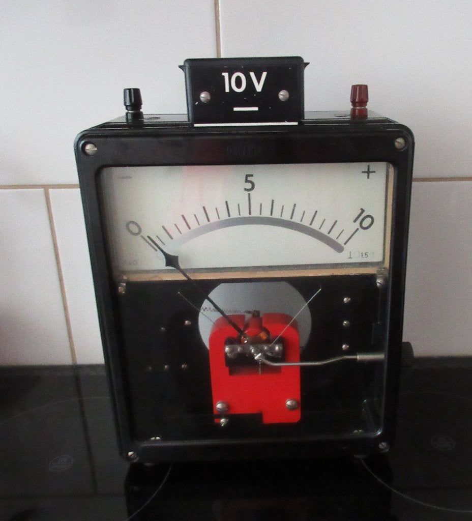 OUDE VOLTMETER= DEMONSTRATIE ONDERWIJS =PHYWE -BAKELIET, Antiek en Kunst, Ophalen of Verzenden