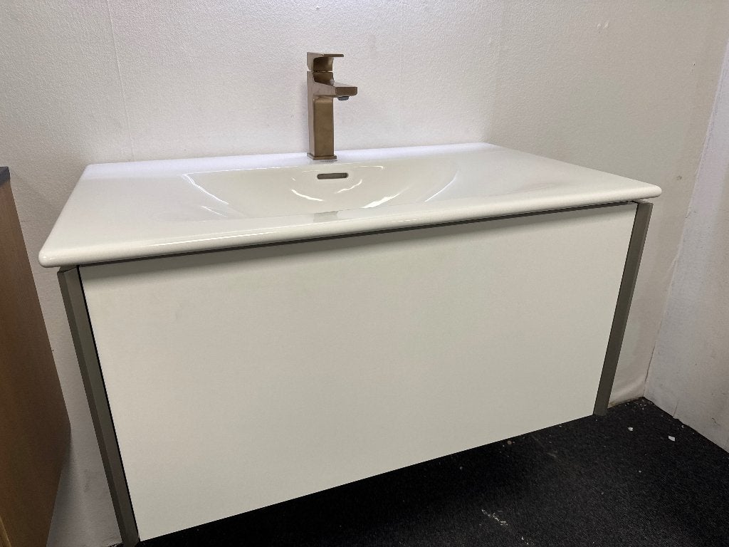 DuraVit badkamermeubel met één lade en wastafelkraan, Huis en Inrichting, Badkamer | Badkamermeubels, Ophalen, Overige typen, 50 tot 100 cm
