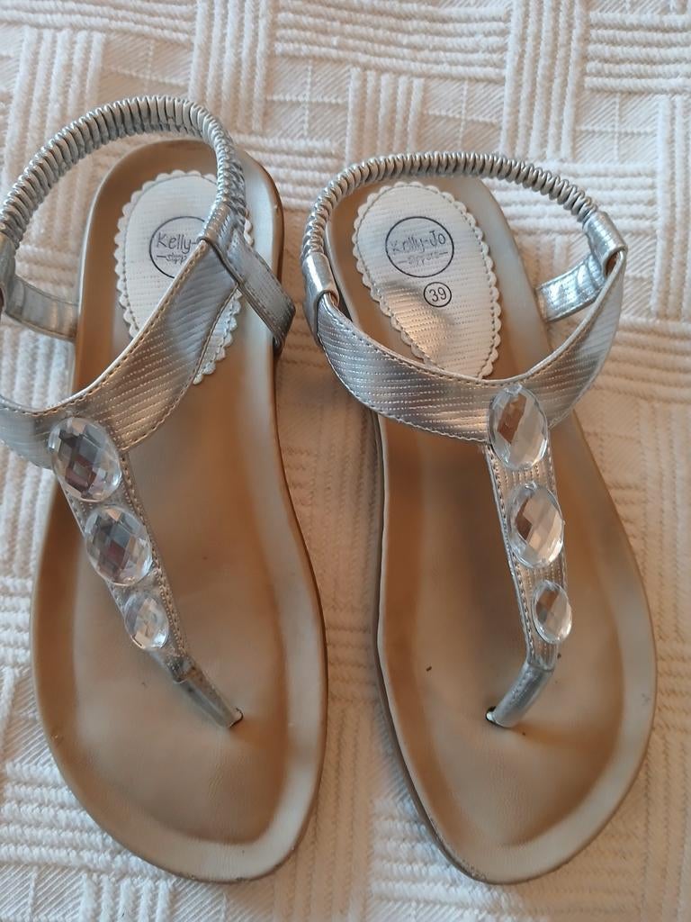Kelly-Jo sportieve dames sandalen, maat 39, zilver, Kleding | Dames, Schoenen, Overige kleuren, Zo goed als nieuw, Kelly-Jo, Sandalen of Muiltjes
