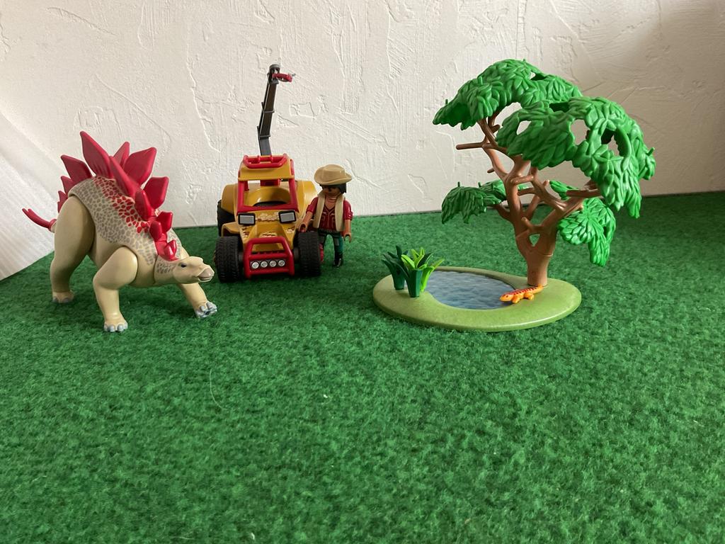 Playmobil Buggy met Stegosaurus. 9432, Ophalen of Verzenden, Zo goed als nieuw