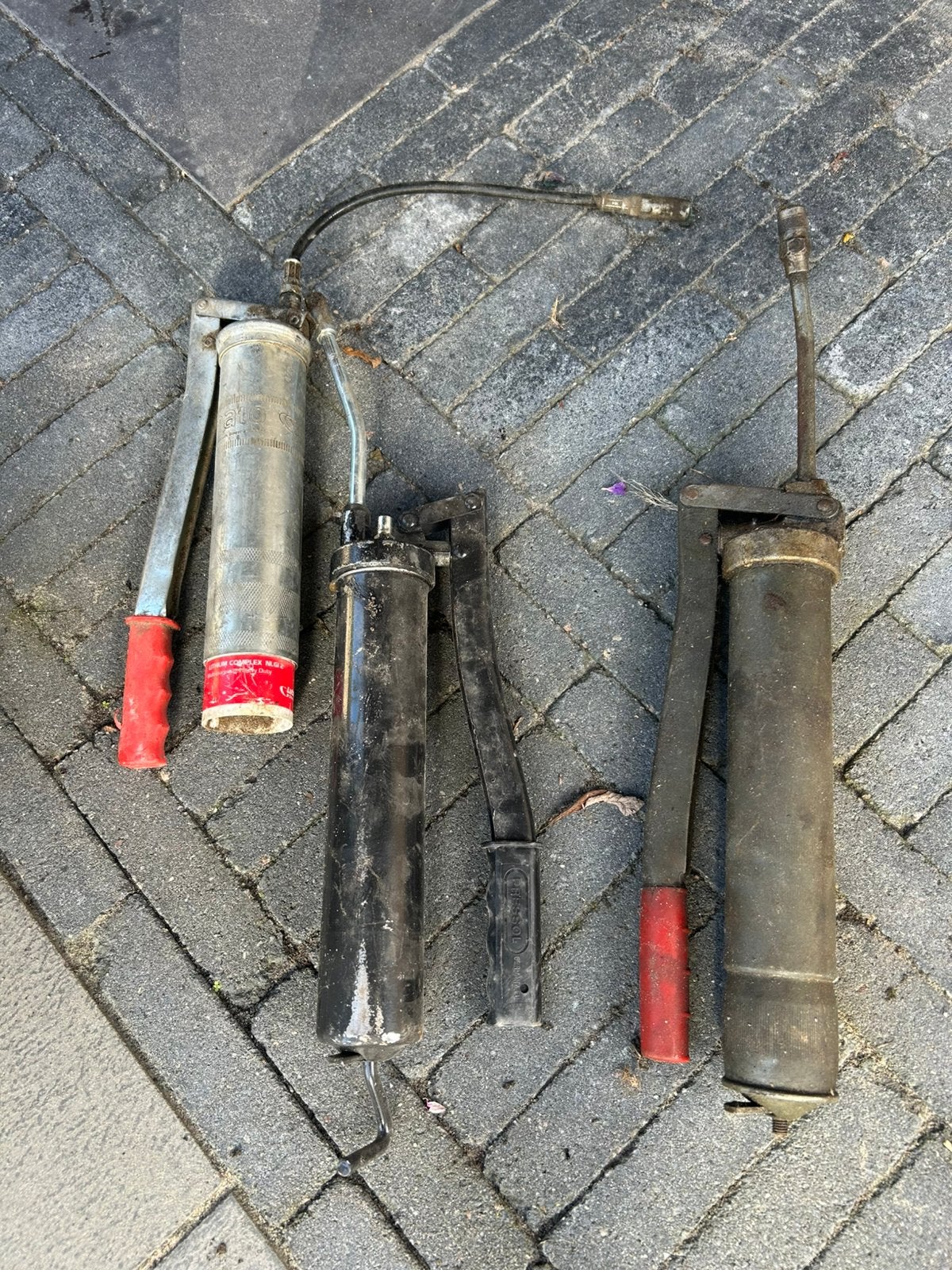 Vetspuit perstuk of in 1 koop, Auto diversen, Ophalen of Verzenden, Zo goed als nieuw, Hydraulisch, Garagekrik