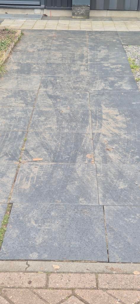 Hardsteen terrastegels, Tuin en Terras, Tegels en Klinkers, Ophalen, Gebruikt, Natuursteen, Terrastegels