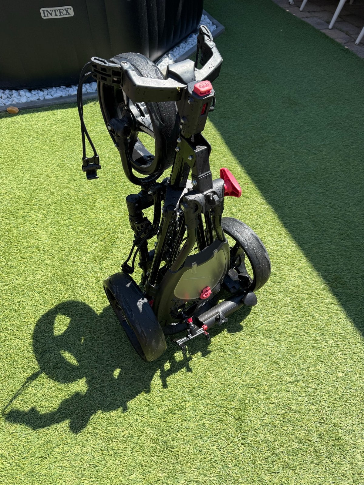 Golf trolley Golfkar - Opvouwbaar en Compleet met Tas, Ophalen, Gebruikt, Golfkar, Overige merken