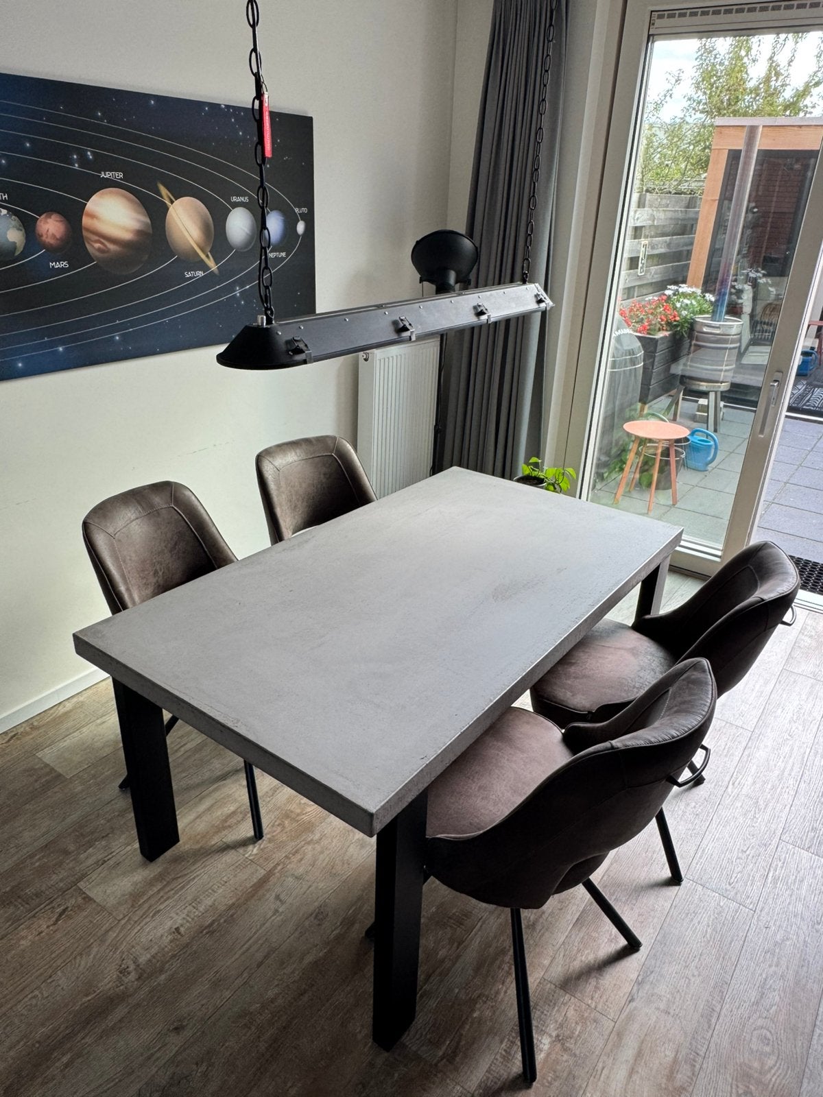 Eethoek! Tafel + 4 Stoelen, Huis en Inrichting, Ophalen, 50 tot 100 cm, Zo goed als nieuw, 150 tot 200 cm