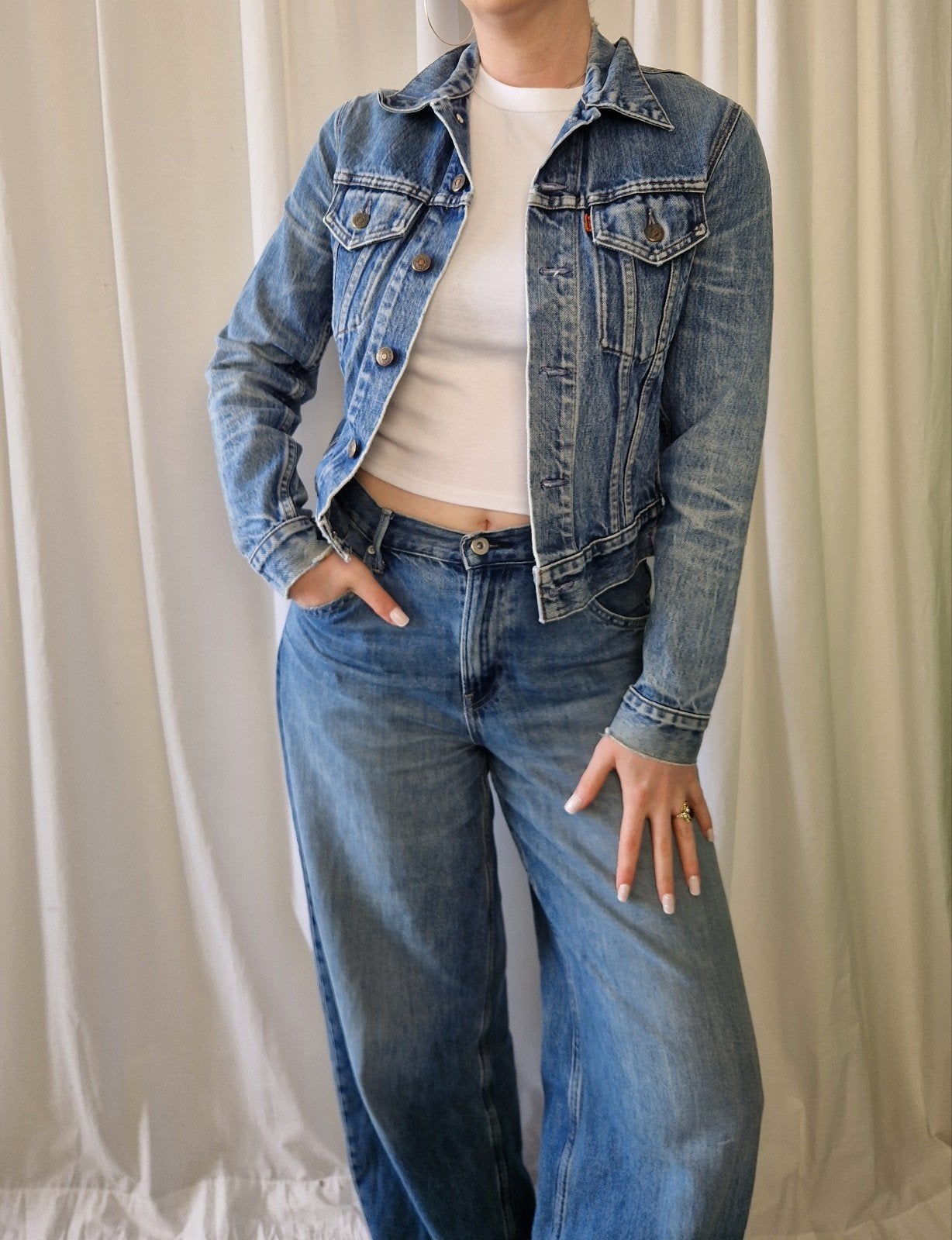 Vintage Levi's spijkerjasje - Maat S, Maat 36 (S), Gedragen, Levi's, Verzenden
