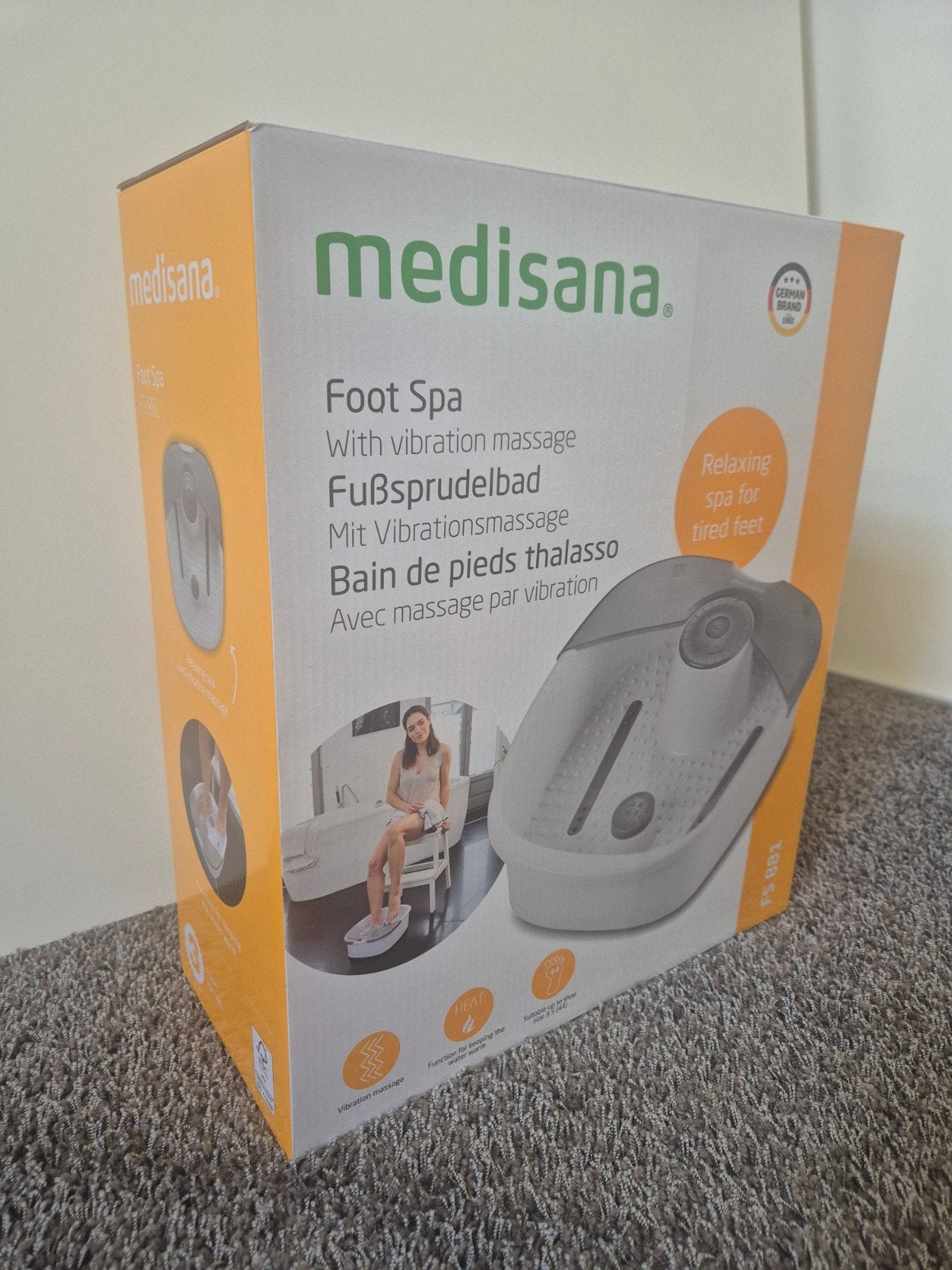 Medisana Voetbubbelbad met vibratiemassage, Witgoed en Apparatuur, Persoonlijke-verzorgingsapparatuur, Ophalen of Verzenden, Nieuw