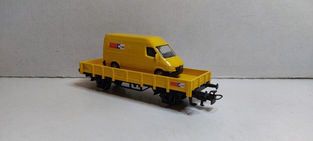 Strukton Lage Bakwagon met Mercedes Sprinter **Nieuw** (07), Wisselstroom, Ophalen of Verzenden, NS, Märklin