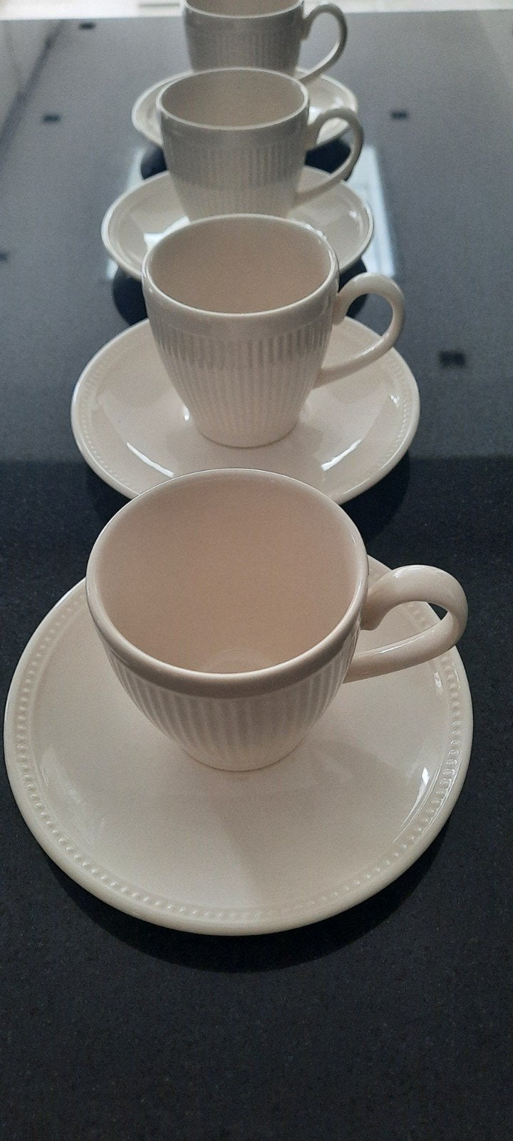 4 sets Wedgwood Windsor kop en schotel, onbeschadigd, Ophalen, Nieuw, Wedgwood, Kop(pen) en/of Schotel(s)