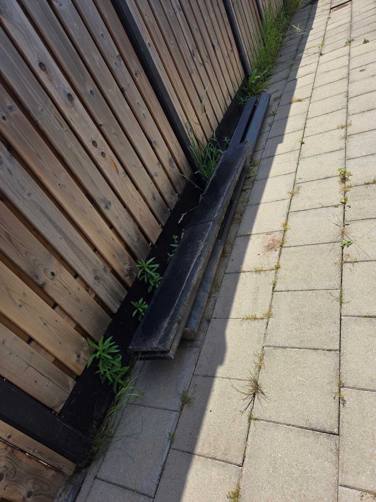 2x schuttingpalen en 1x tussenstuk antraciet, Ophalen, Hout, Minder dan 3 meter, 1 tot 2 meter
