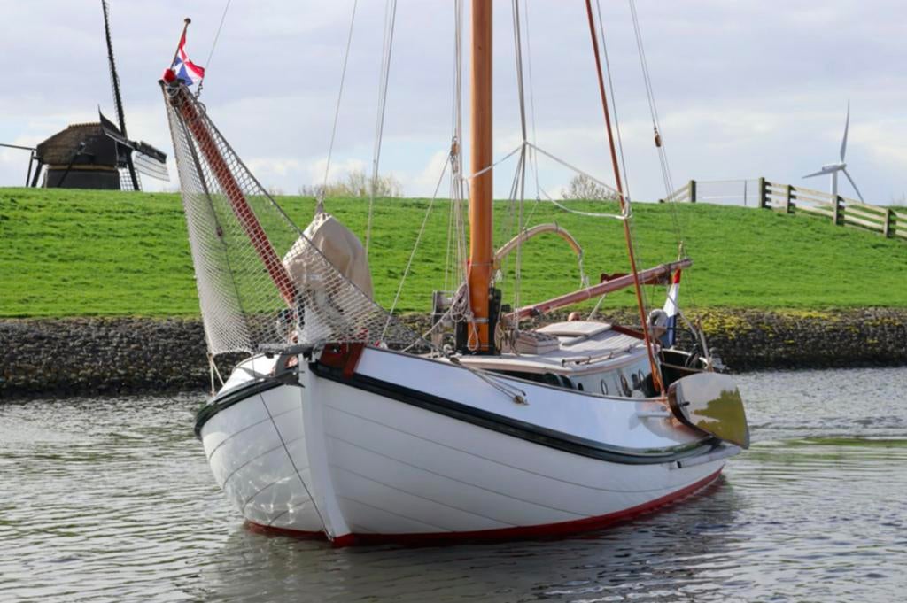 Jonge Andre Hoek 10,75m Lemsteraak in absolute top staat, Watersport en Boten, Ophalen, Zo goed als nieuw, Staal, Diesel