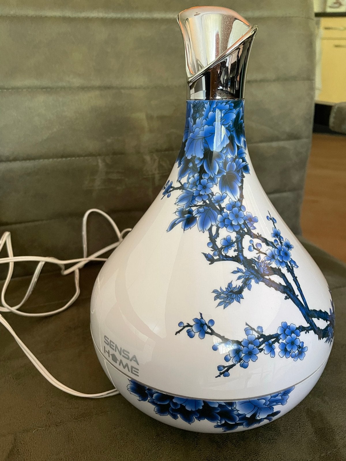 Sensa Home Aroma Diffuser - Blauw Bloemenpatroon, Ophalen, Zo goed als nieuw, Wit, Modern