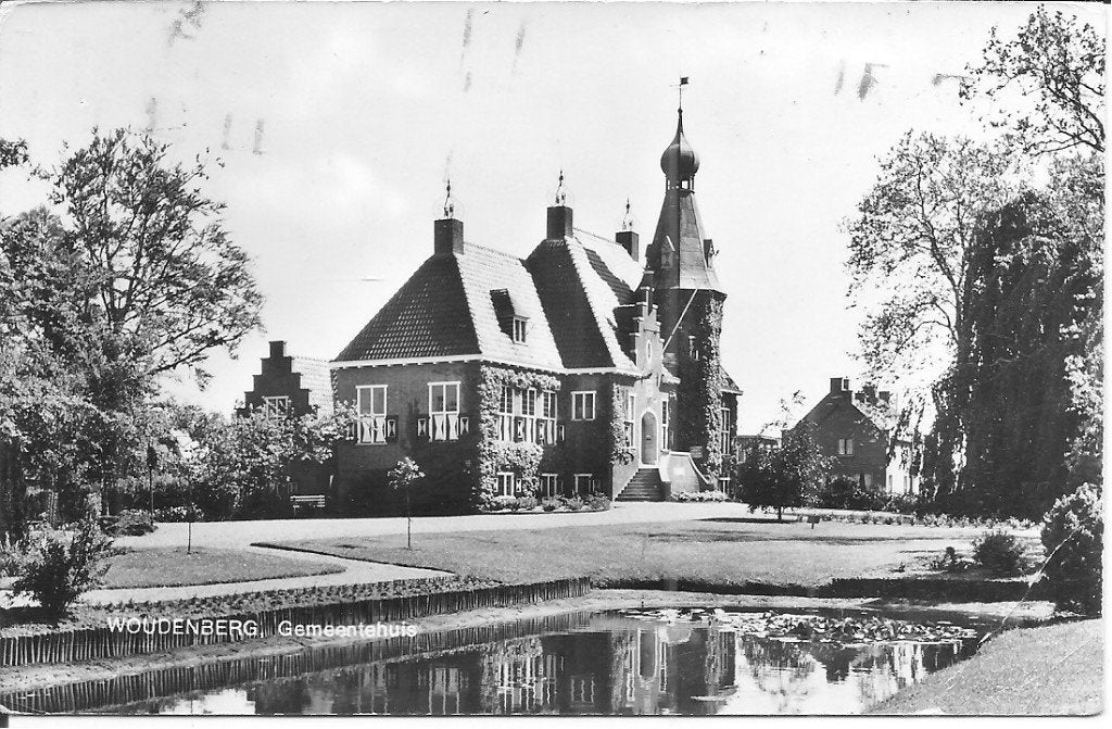 Oude ansichtkaart Woudenberg - Gemeentehuis, Ophalen of Verzenden, 1960 tot 1980, Gelopen, Utrecht