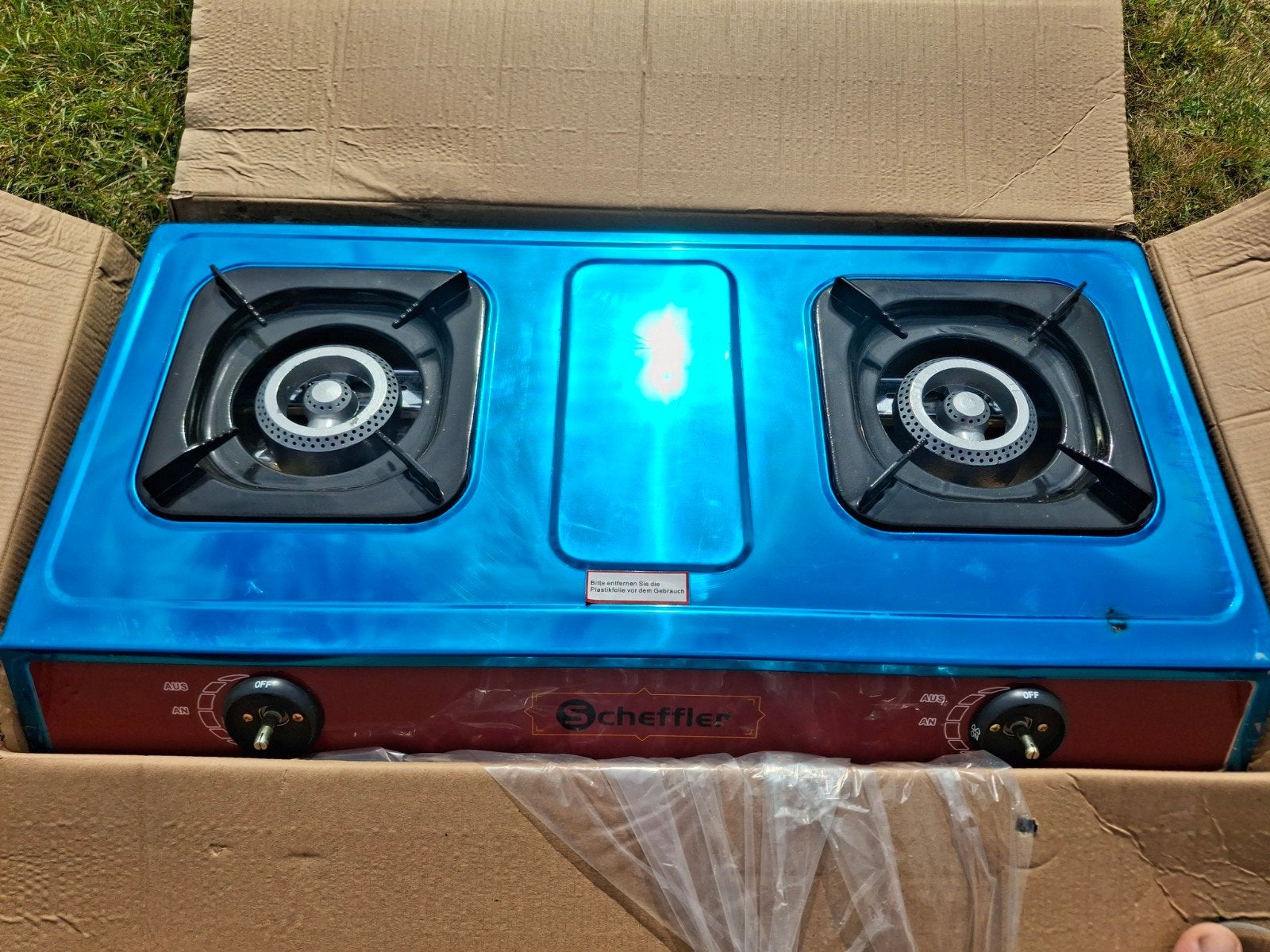 Nieuw portable 2-pits gasfornuis - Scheffler, Ophalen, Nieuw, 3 kookzones of minder, Gas