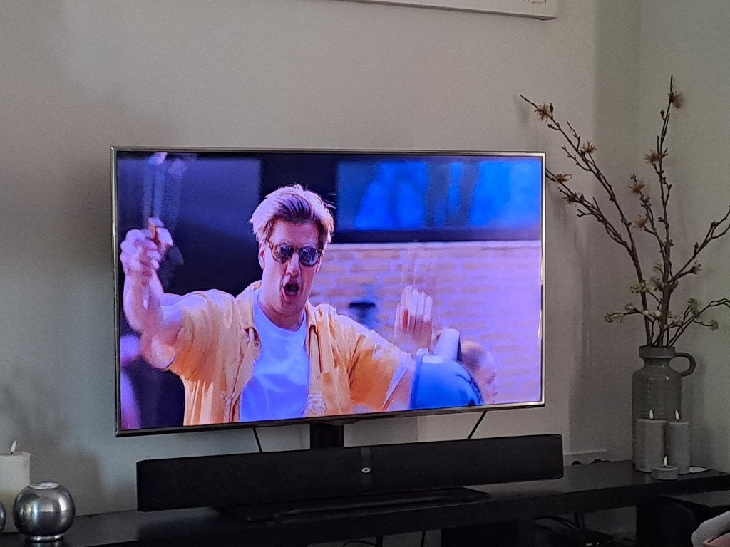 samsung tv 46 inch + Crestron Saros SB-200-P-B sound bar, Ophalen, Gebruikt, 50 Hz, Samsung