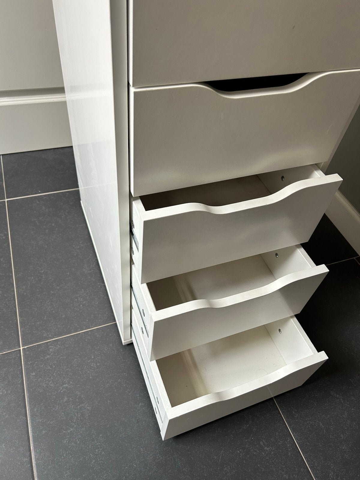 IKEA Alex ladeblok met 9 lades - wit, Ophalen, Overige materialen, Minder dan 50 cm, Gebruikt