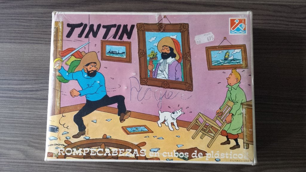 Tintin Kuifje plastic blokken puzzel 1981 dalmau carles 676, Ophalen of Verzenden, Kuifje, Gebruikt, Boek of Spel