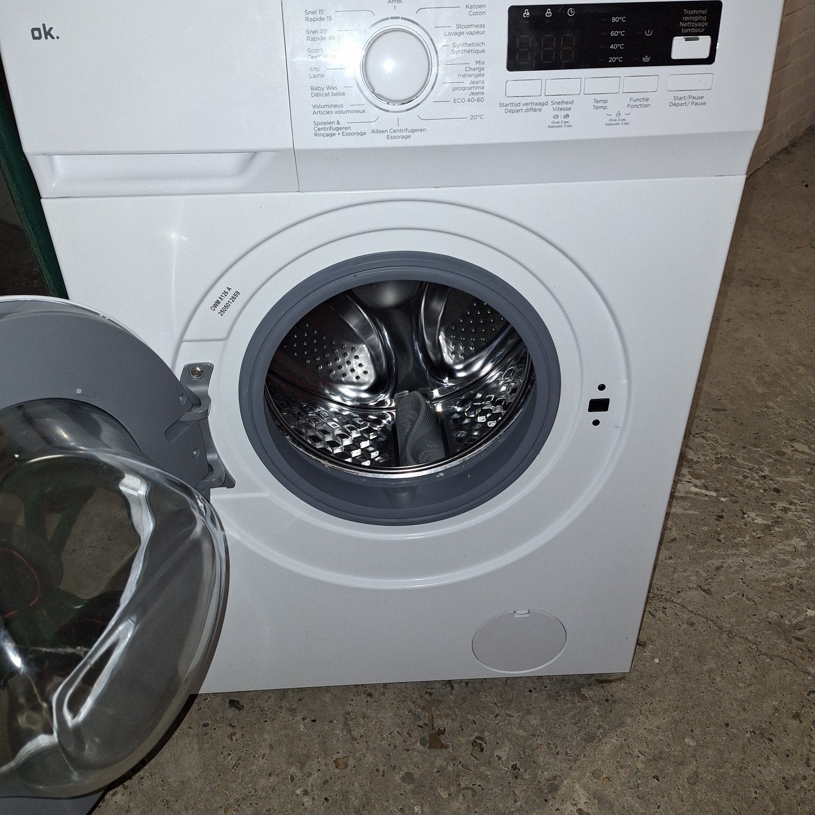 OK. OWM 8126 A Wasmachine (2024) - Energielabel A, 1200 tot 1600 toeren, 8 tot 10 kg, Ophalen of Verzenden, Zo goed als nieuw