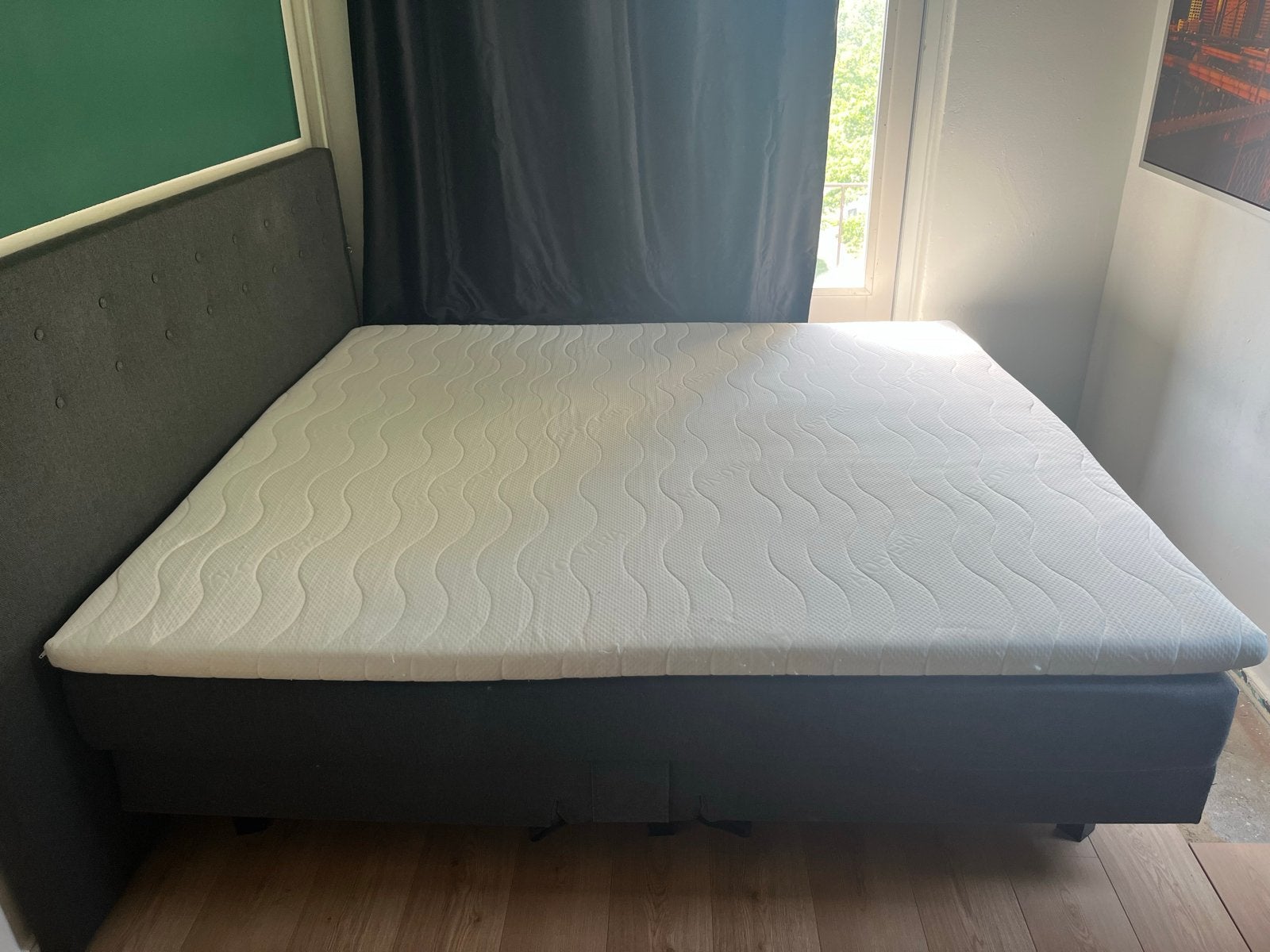 Elektrisch verstelbaar bed van Montel met hoofdbord, Ophalen, Tweepersoons, 180 cm, 200 cm