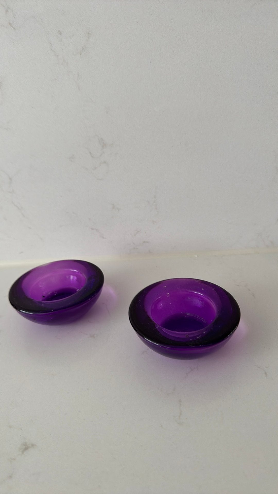 2 leuke waxinelichtjes, Gebruikt, Overige merken, Paars, Waxinelichthouder