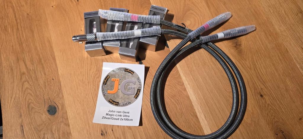 John van Gent Magic Link Ultra XLR 1m zilver goud, Ophalen, Zo goed als nieuw, Minder dan 2 meter, Interlink-kabel