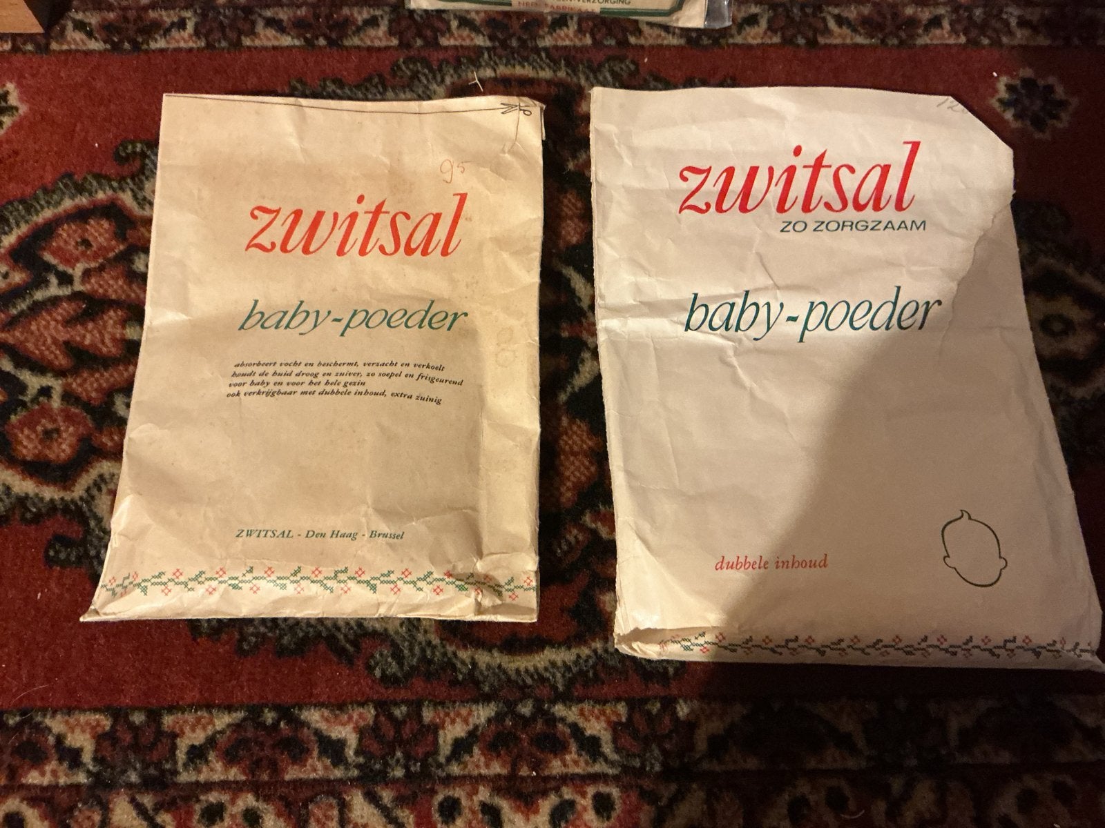 Vintage Zwitsal Babypoeder Zakken - Zeldzaam Collectie, Ophalen of Verzenden, Gebruikt