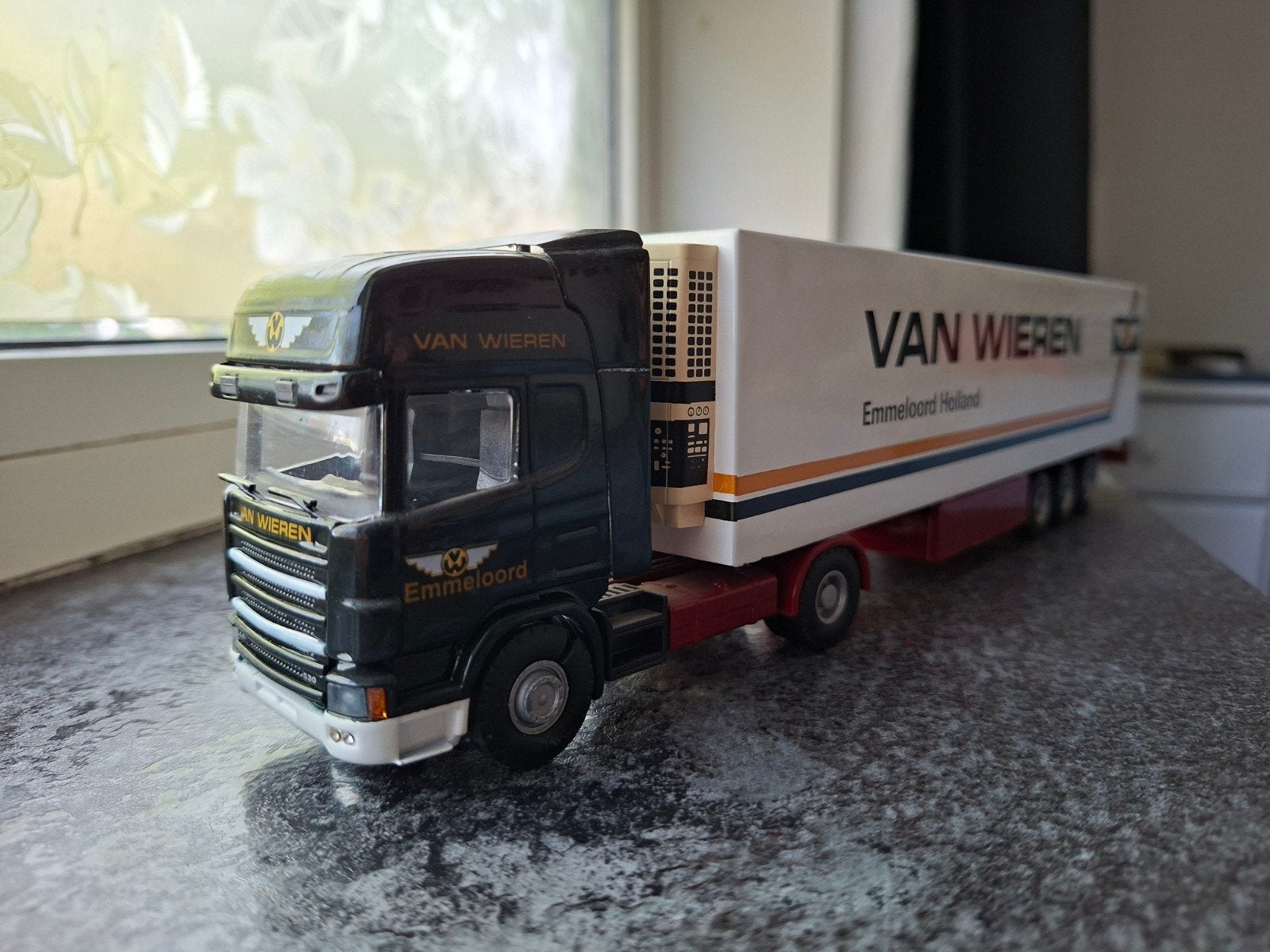 Scania Topline 144 530 Van Wieren Emmeloord Liontoys, Ophalen of Verzenden, Zo goed als nieuw, Bus of Vrachtwagen, Lion Toys