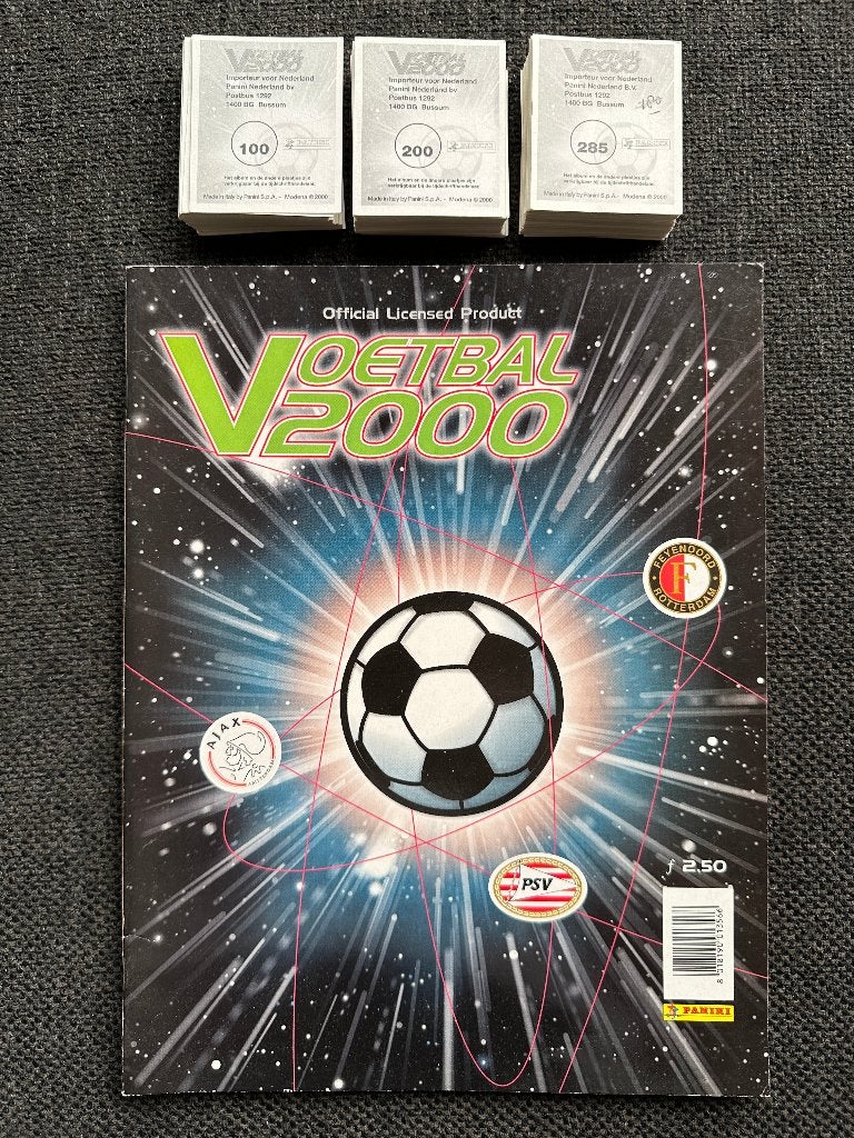 Voetbal 2000 Panini Leeg Album met complete sticker set!, Ophalen of Verzenden, Buitenlandse clubs, Poster, Plaatje of Sticker