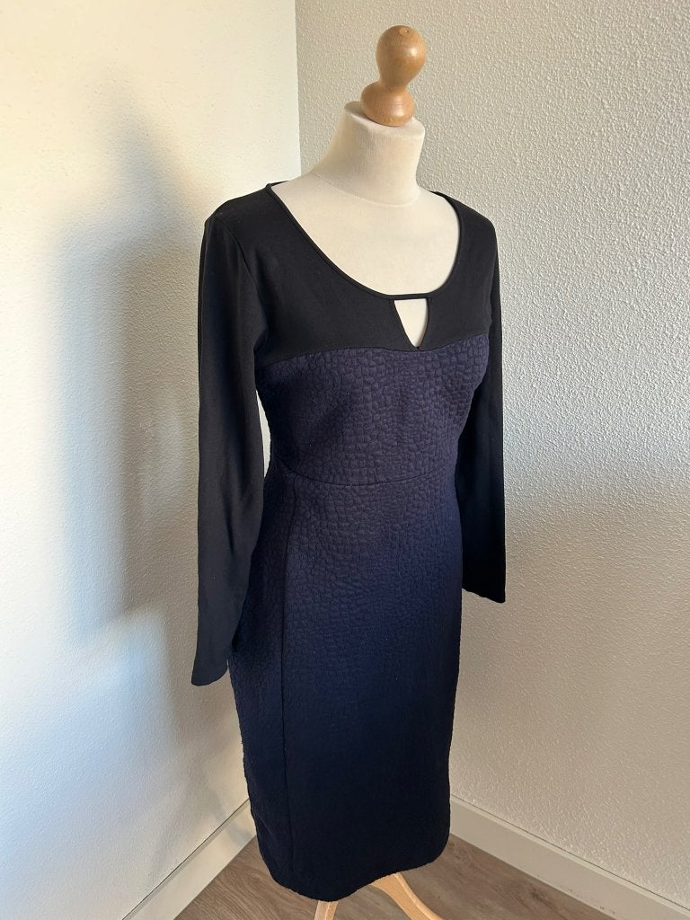Juffrouw Jansen maat XXL zwarte elegante jurk 2960, Juffrouw Jansen, Zwart, Maat 46/48 (XL) of groter, Juffrouw Jansen