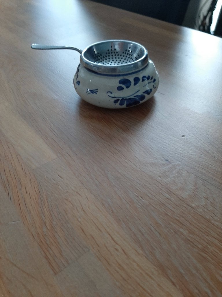 delfts blauw theezeefje, Ophalen of Verzenden