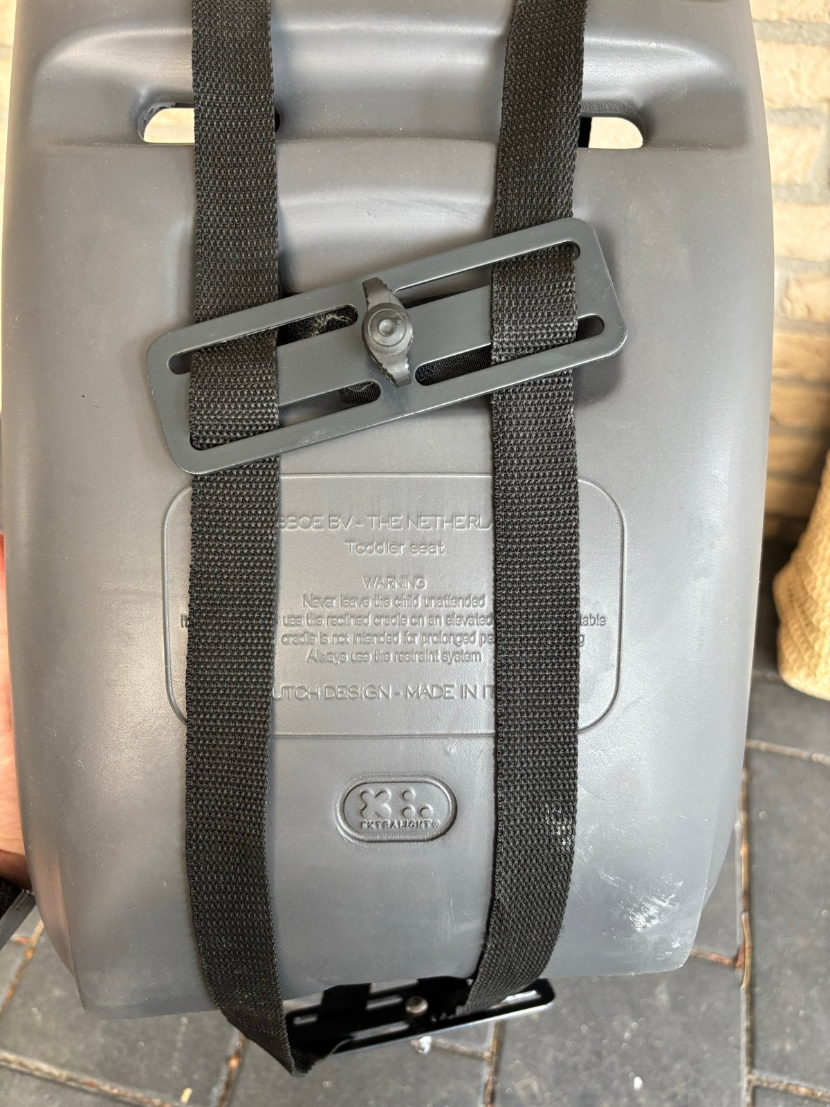 Babboe peuterzitje voor bakfiets - grijs, Ophalen, Gebruikt, 9 t/m 18 kg, Achterzitje