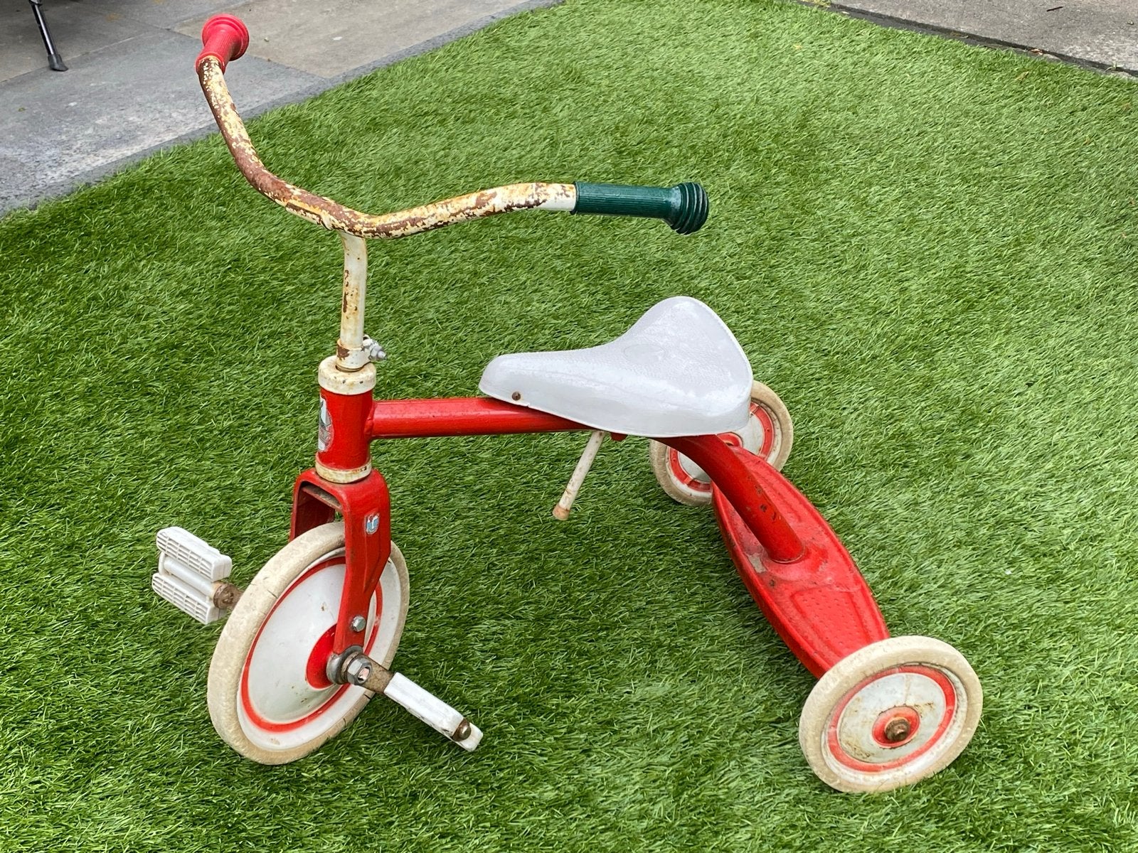 Antieke Winther driewieler - Klassiek rood kinderfietsje, Antiek en Kunst, Antiek | Speelgoed, Ophalen of Verzenden