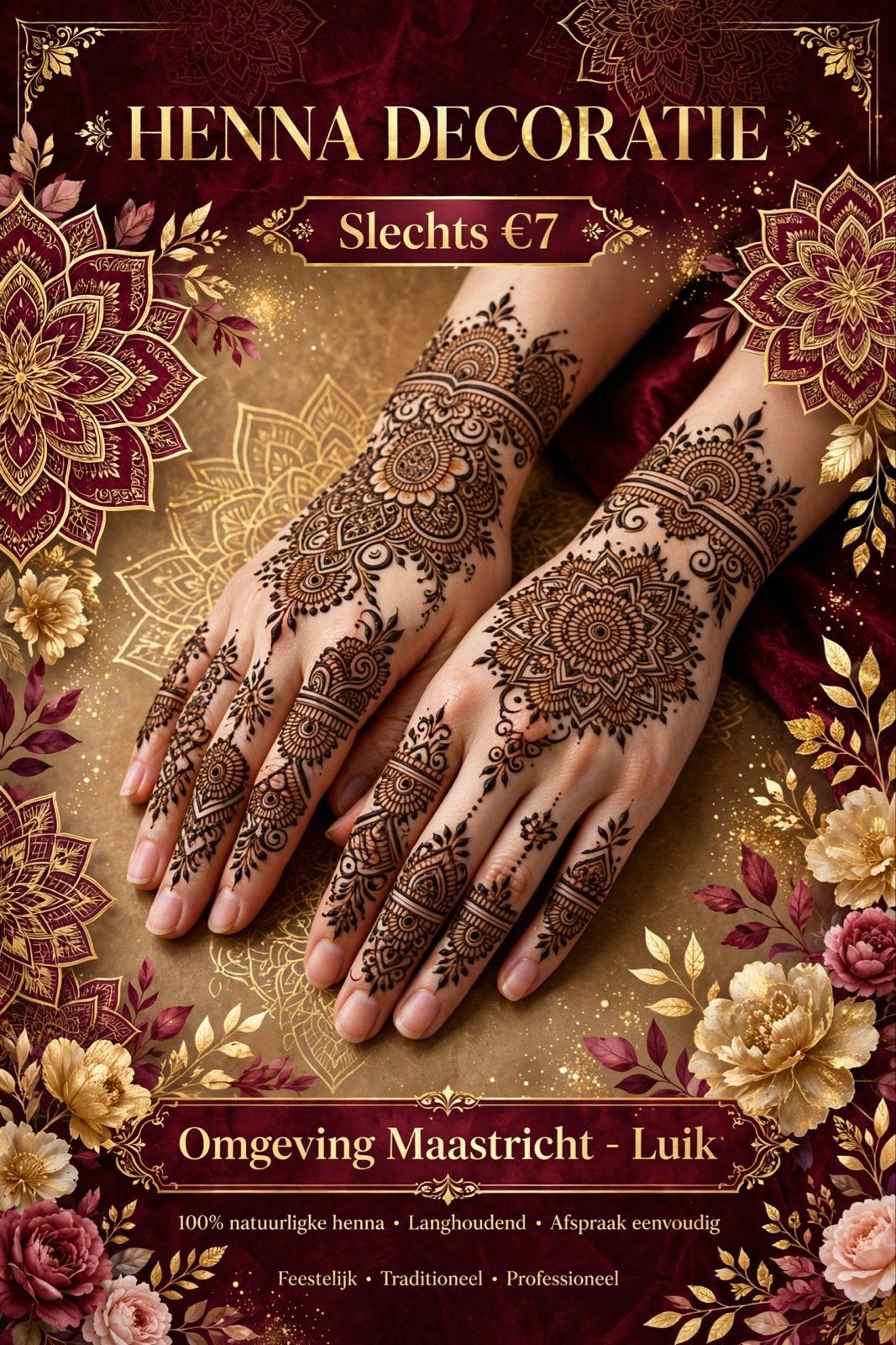 Henna Decoratie Maastricht - Luik, Ophalen of Verzenden, Nieuw, Overige typen
