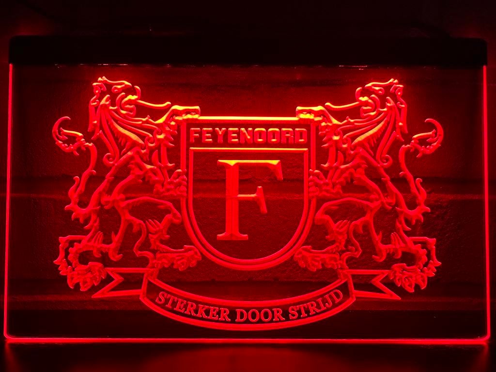 Led Lichtbord FEYENOORD 3d neon look, Verzamelen, Merken en Reclamevoorwerpen, Ophalen of Verzenden, Nieuw, Lichtbak of (neon) lamp