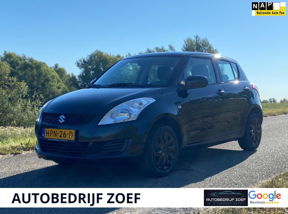 Suzuki Swift 1.2 5D 2013 Zwart | Airco | Stoelverwarming, Auto's, Stof, 1242 cc, 4 cilinders, 400 kg