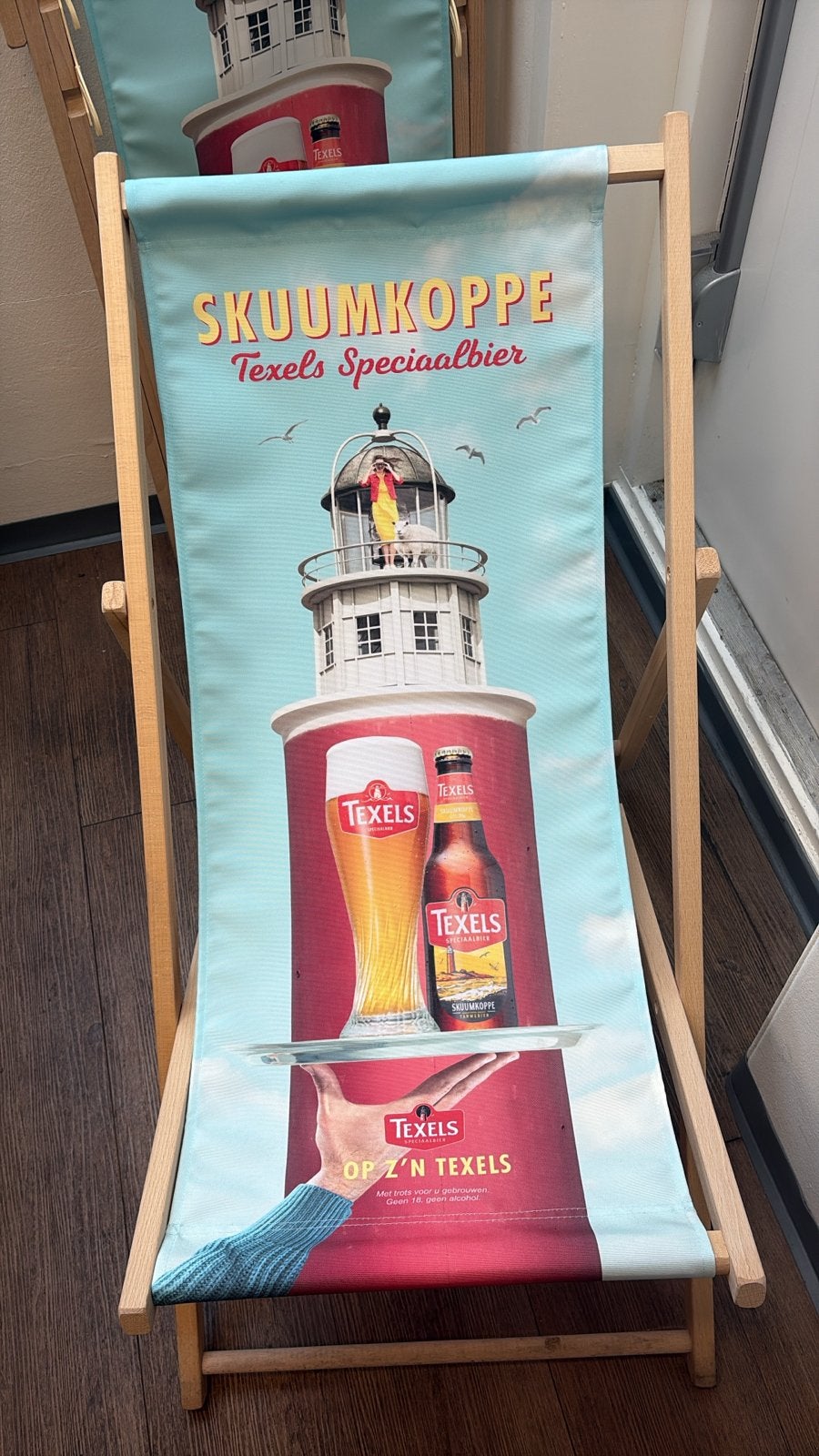 Strandstoel texels skuumkoppe, Ophalen, Binnen, Zo goed als nieuw, Eenpersoons
