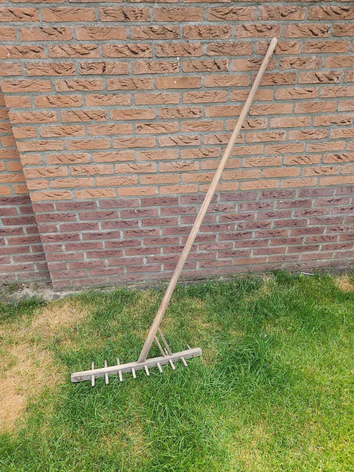 Vintage Houten Hooihark, Ophalen