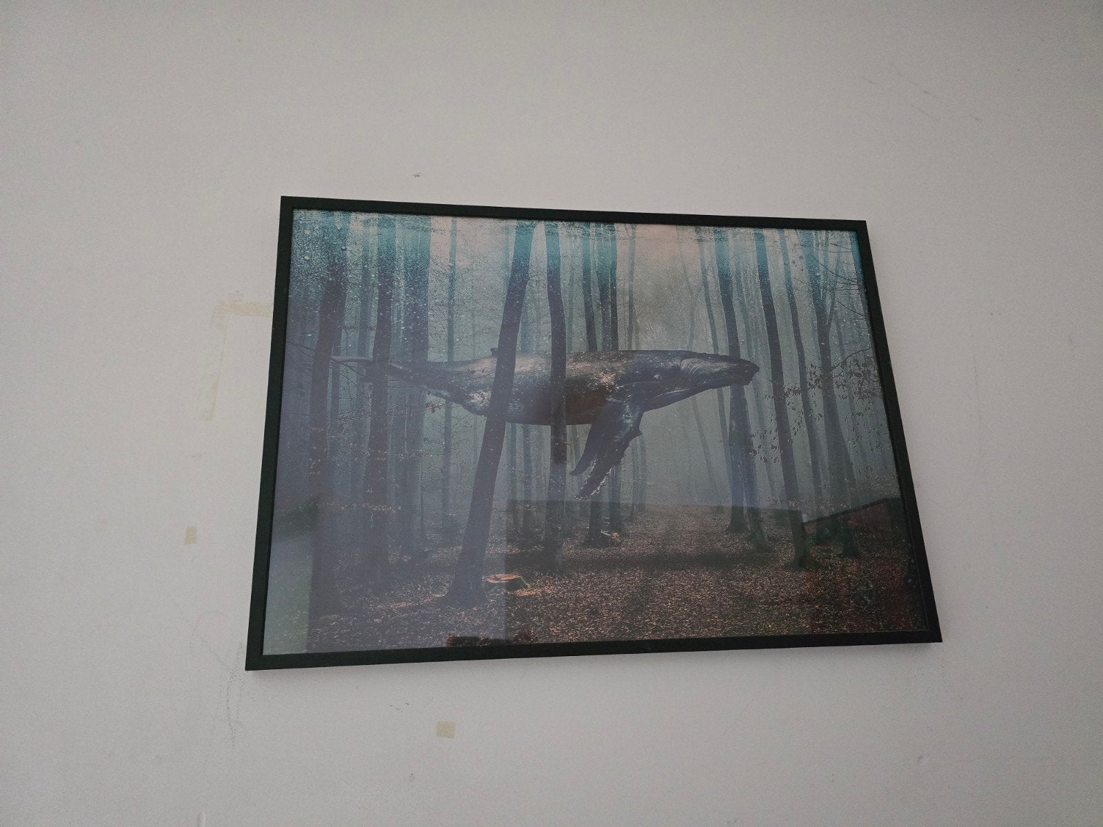 Bijzondere wanddecoratie: Walvis in het bos, Ophalen, Zo goed als nieuw, Schilderij, Oorspronkelijke maker