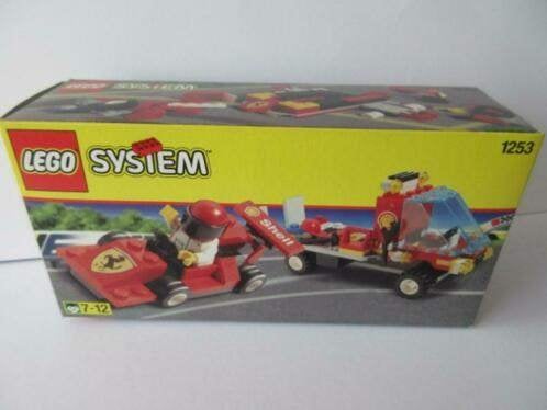 1253 Shell, Ferrari F1 Truck, town, met doos + bouwtekening., Lego, Inclusief accessoires, Ophalen of Verzenden, Zo goed als nieuw