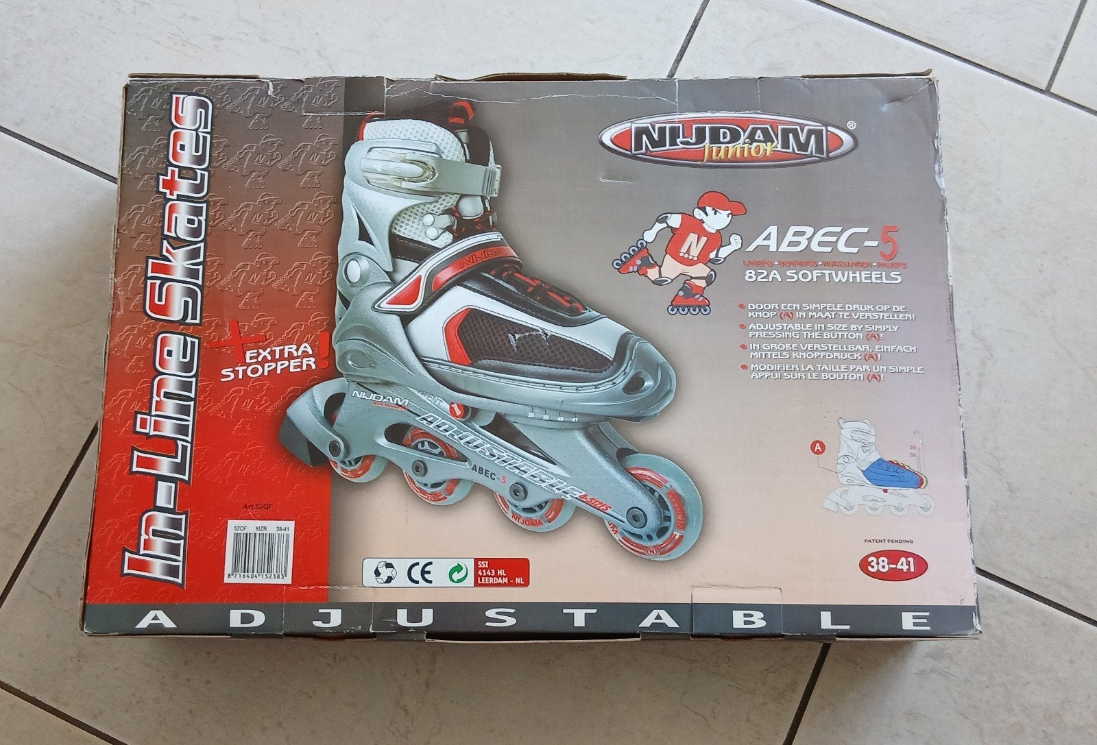 Nijdam Junior Inline Skates Verstelbaar Maat 38-41, Overige merken, Kinderen, Ophalen of Verzenden, Inline skates 4 wielen