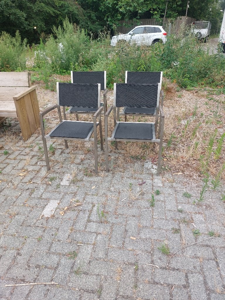 4 tuinstoelen ( 501065 ), Ophalen, Gebruikt, Kunststof