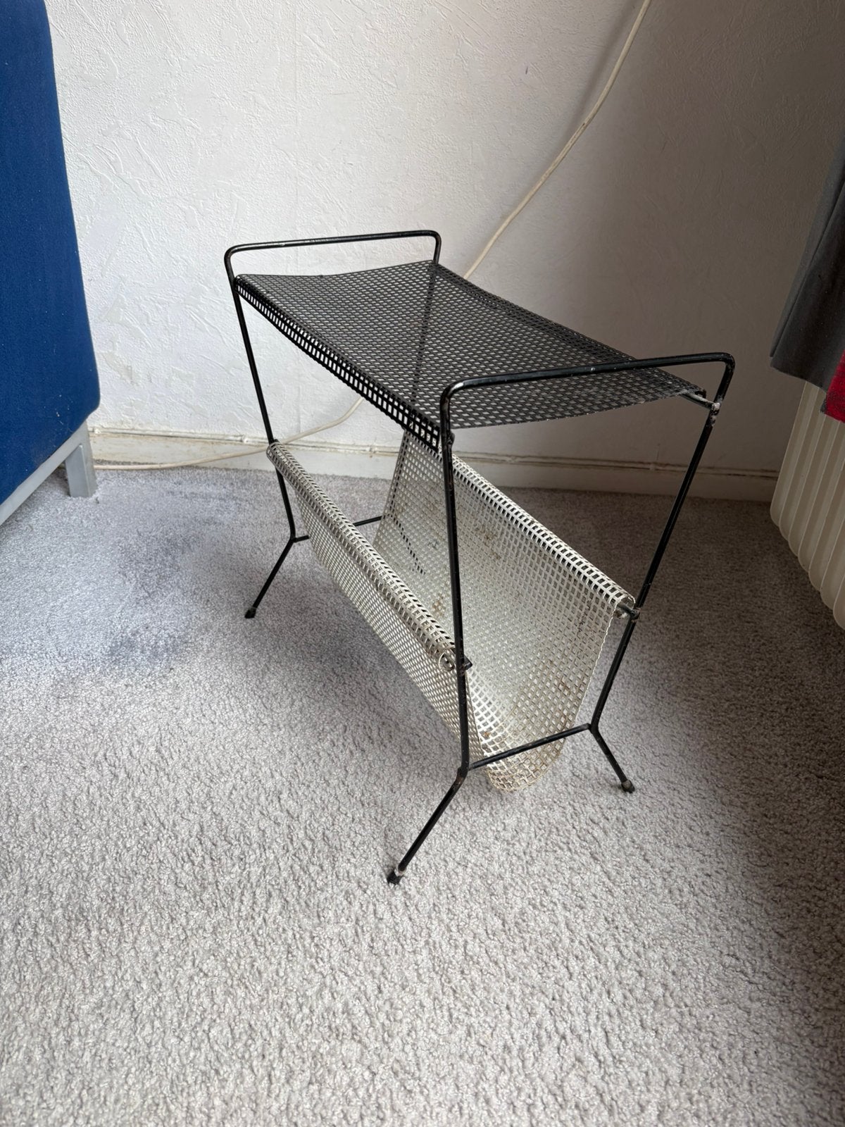 Originele Vintage Pilastro Lectuurbak/Bijzettafel (Jaren 60), Ophalen, Gebruikt, Metaal, Bijzettafel met lectuurbak