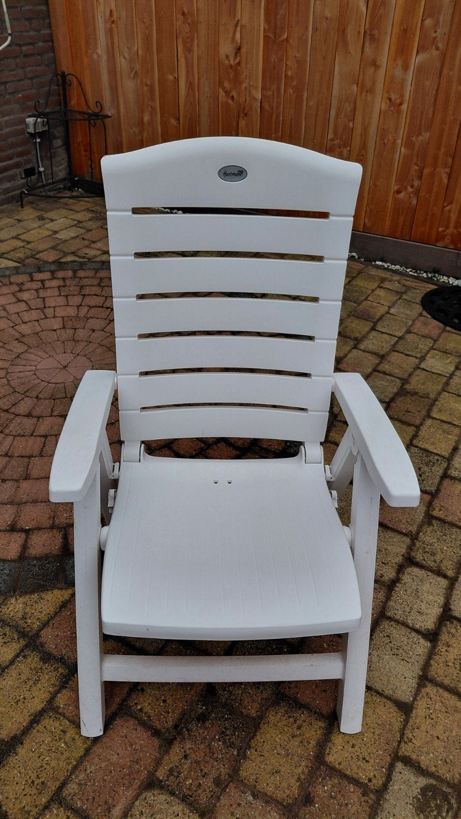 4x Hartman standen verstelbare tuinstoelen, Tuin en Terras, Ophalen, Kunststof, Inklapbaar