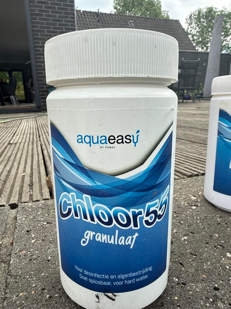 AquaEasy Chloor 55 granulaat voor zwembad desinfectie, Ophalen of Verzenden, Zo goed als nieuw
