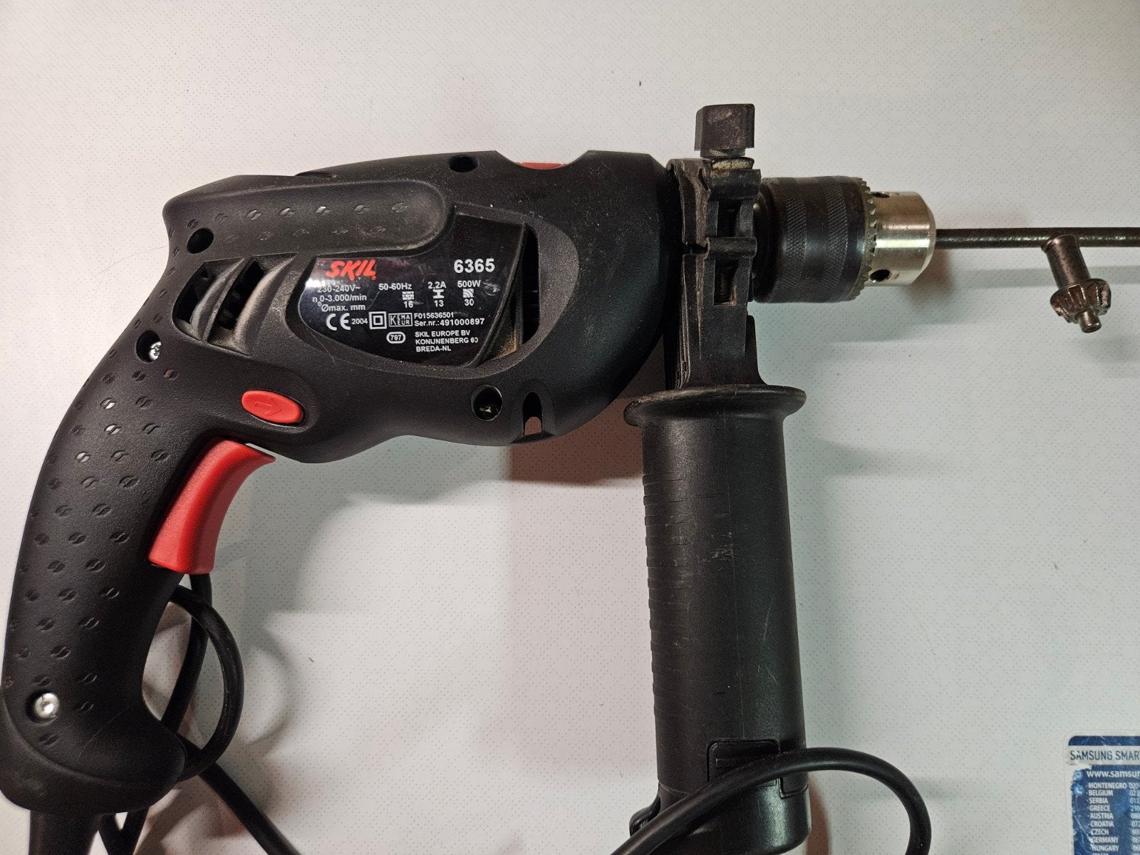 Skil 6365 Boormachine - 500W met klopboorfunctie, Doe-het-zelf en Verbouw, Gereedschap | Boormachines, Boormachine, Gebruikt, Ophalen of Verzenden