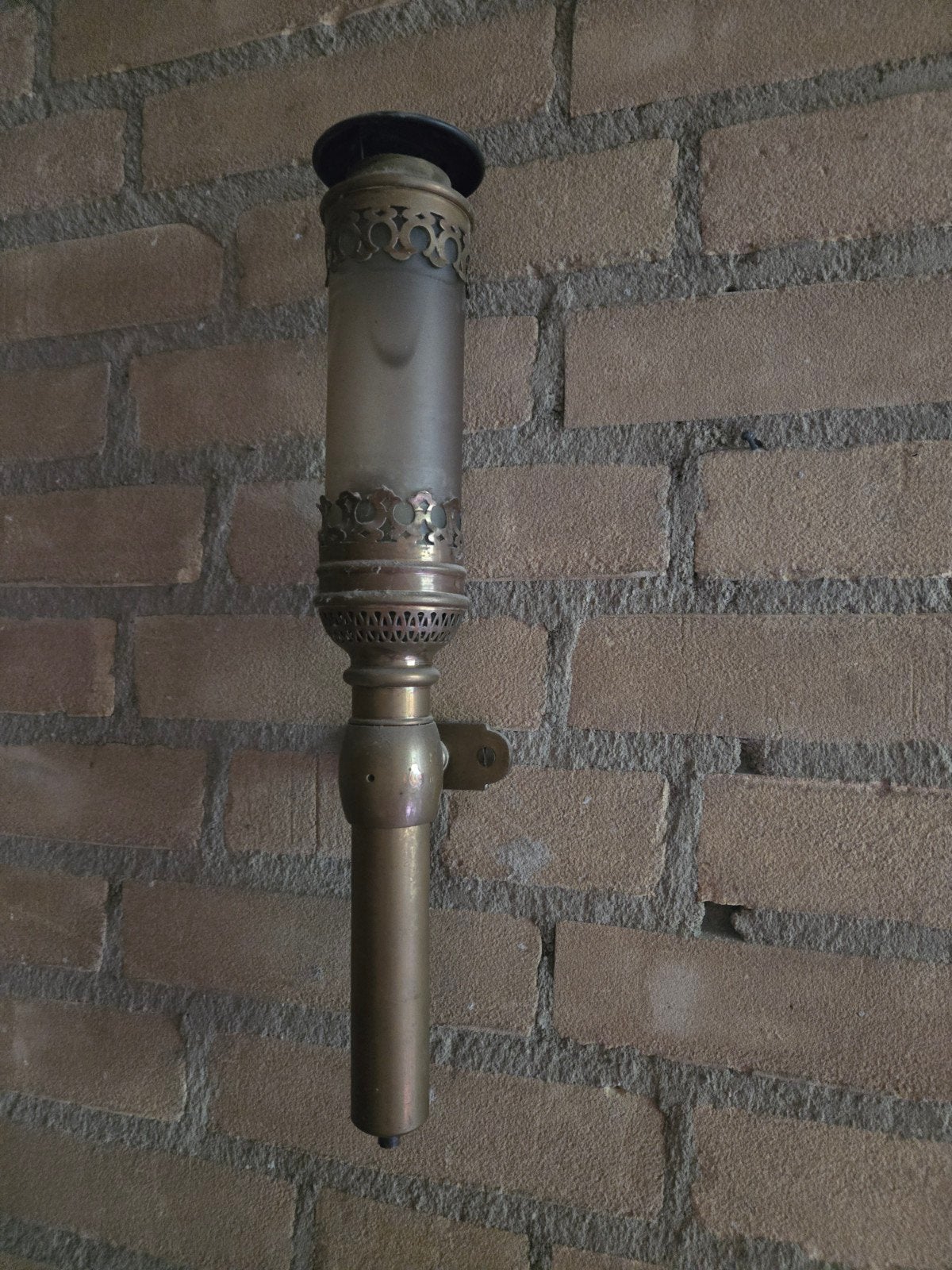 Antieke koperen koetslamp treinlamp, Ophalen of Verzenden, Koper of Brons