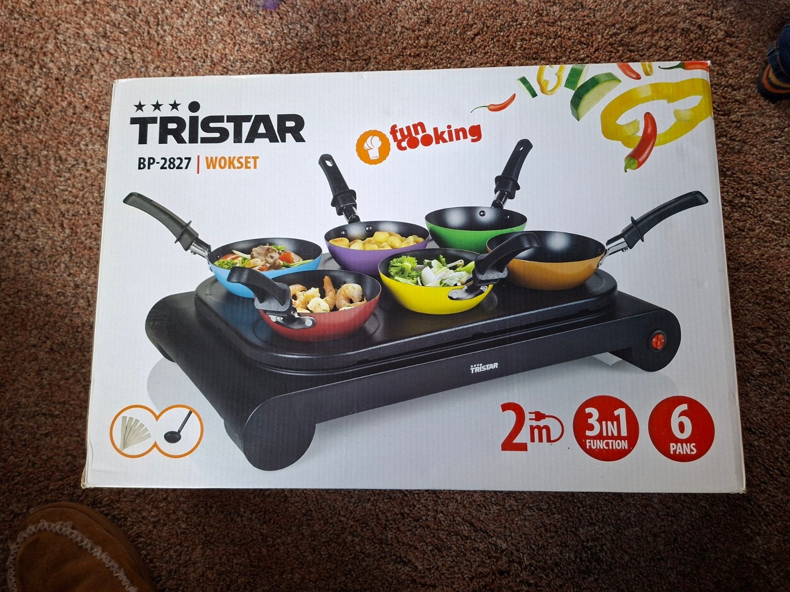 Tristar BP-2827 Wokset, 2 keer gebruikt, nog als nieuw in de, Ophalen of Verzenden, Nieuw, 4 t/m 7 personen