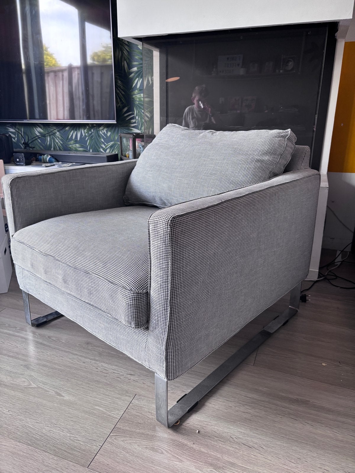 IKEA Mellby Fauteuil - Hoes wasbaar, Ophalen, Gebruikt, Stof, 75 tot 100 cm