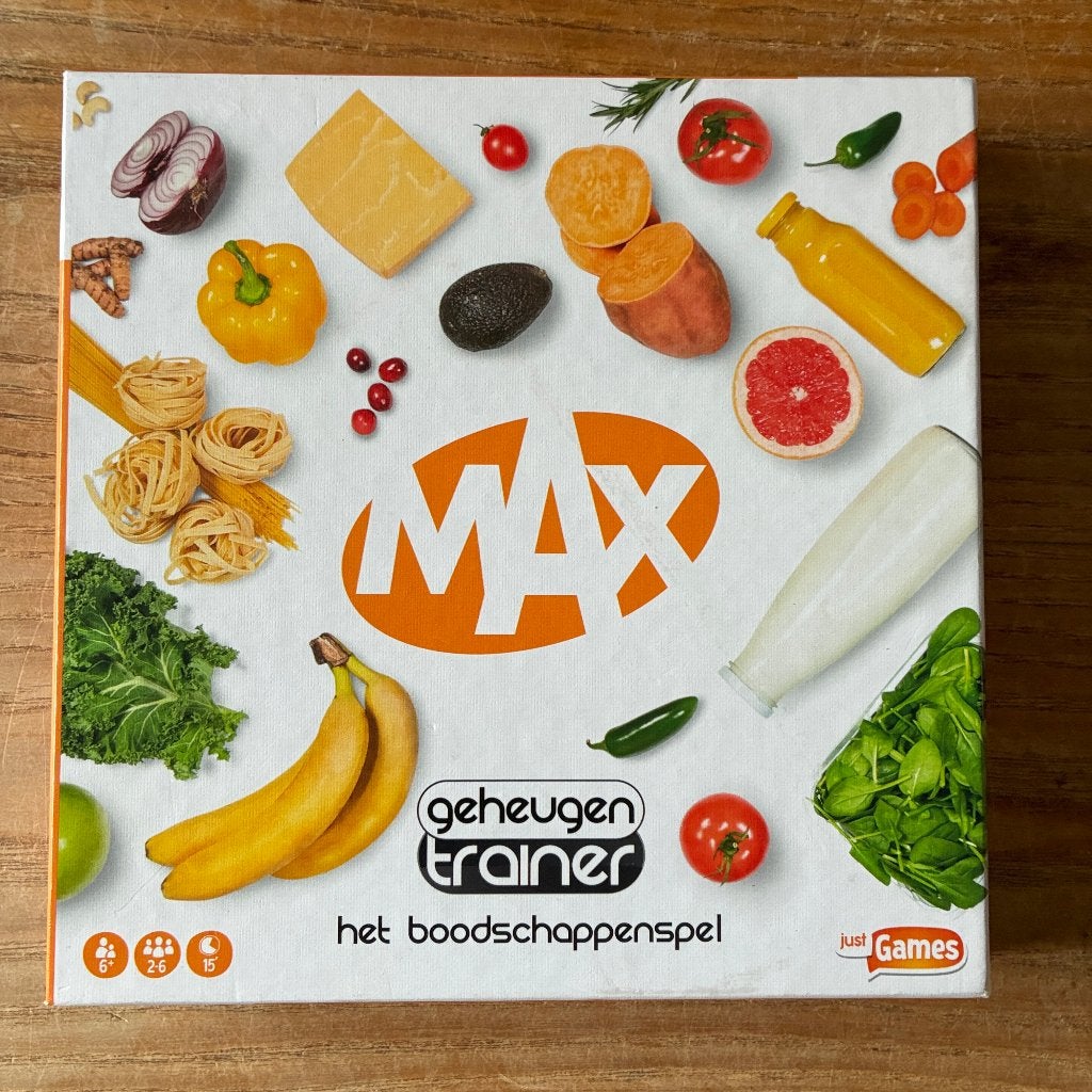 Just Games - Max geheugentrainer - Het boodschappenspel, Een of twee spelers, Ophalen of Verzenden, Zo goed als nieuw, Just Games