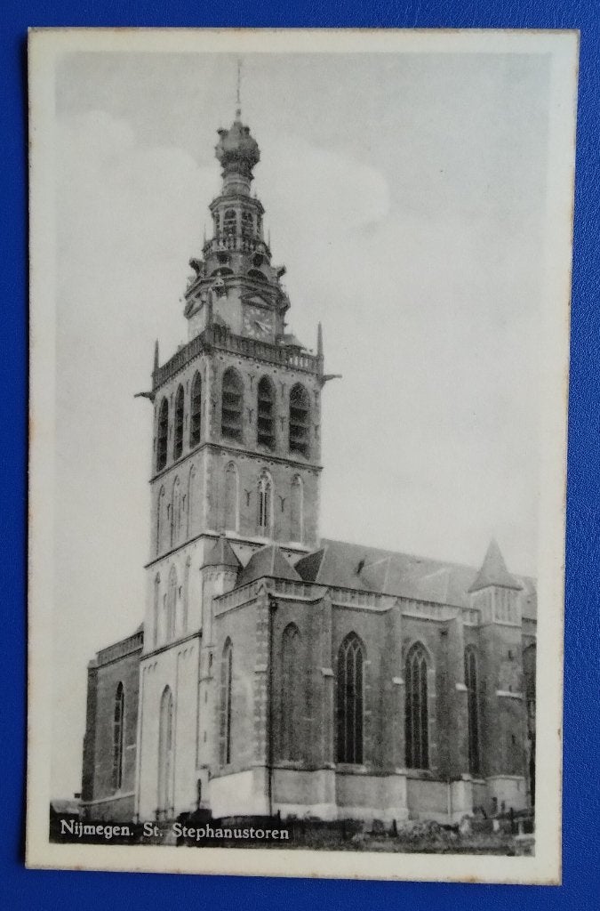 Nijmegen, St. Stephanus toren. Klf, Verzenden, 1940 tot 1960, Ongelopen, Gelderland